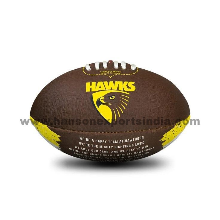 Top Rated High Quality Customized Logo And Design Australian Rules Football in Synthetic Rubber Material At Factory Price