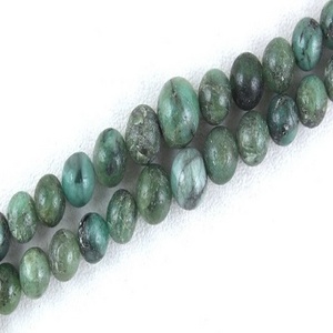 Super Quality 10" Long Strand Natural Green Emerald Gemstone Smooth Round Beads for Jewelry Bracelet Necklace Making