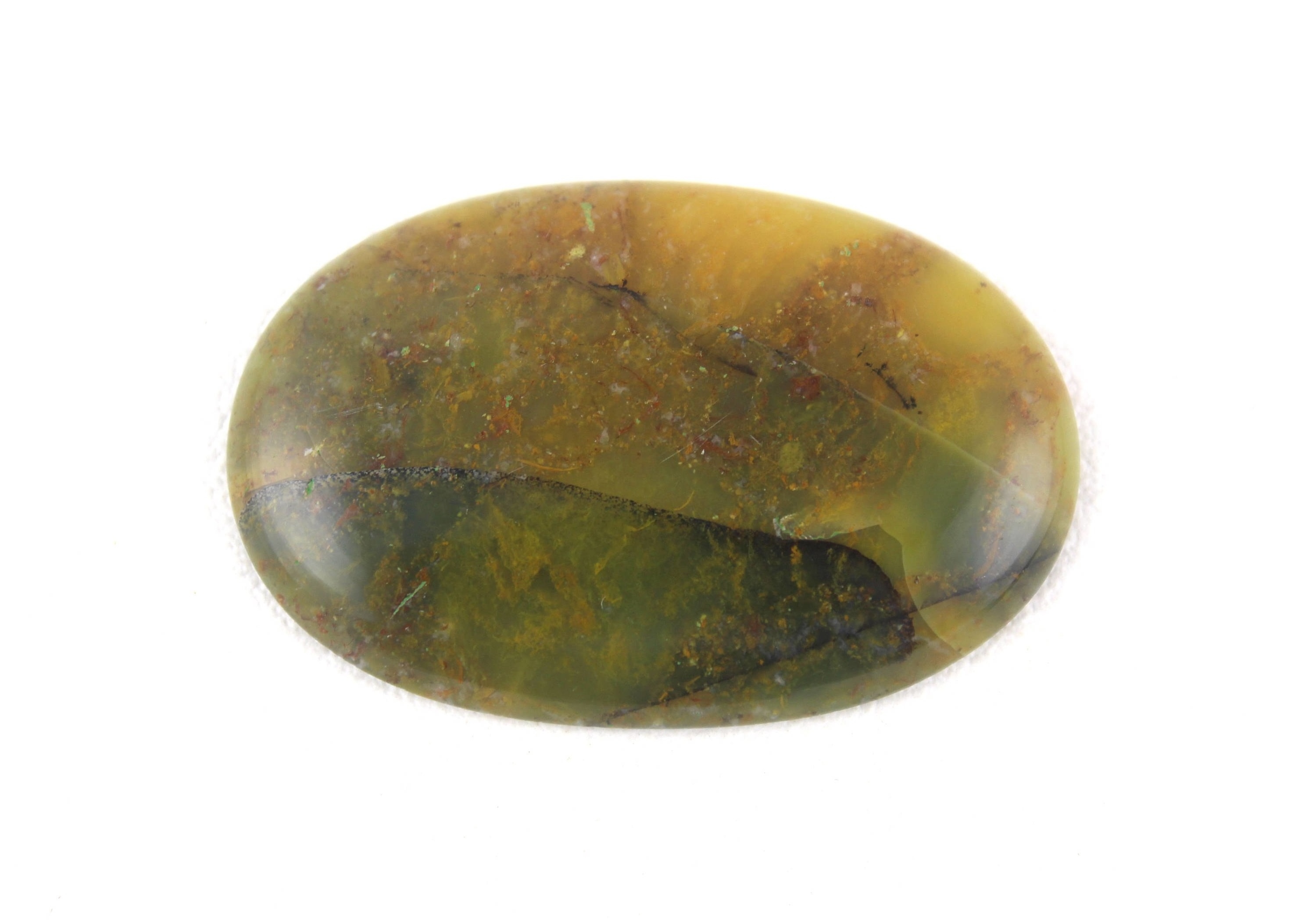 Best Quality Smooth Oval Shape Cabochons Natural Moss Agate loose Gemstone Jewelry Making Stone Collection Style Cut