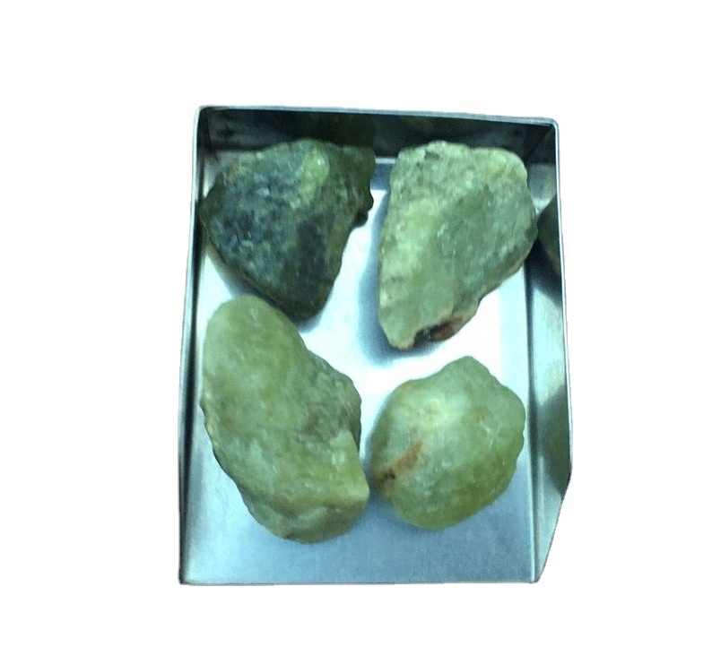 5 Piece Natural Green Garnet Gemstone Loose Untreated Stone Rough Good Quality Making Jewelry Wholesale