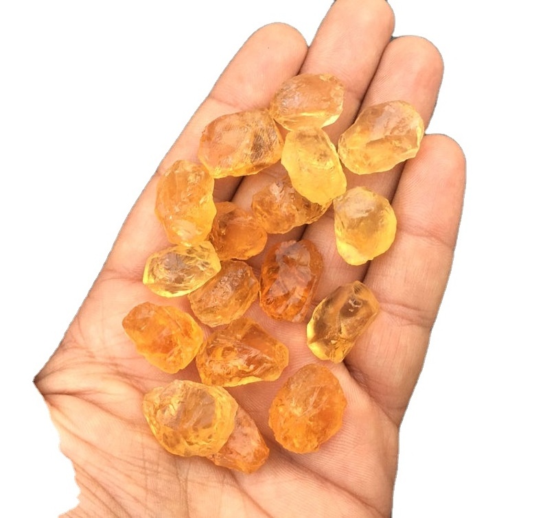 10 Pieces Natural Yellow Citrine Stone of Imagination Prosperity Untreated Gemstone Making Jewelry Wholesale Rough