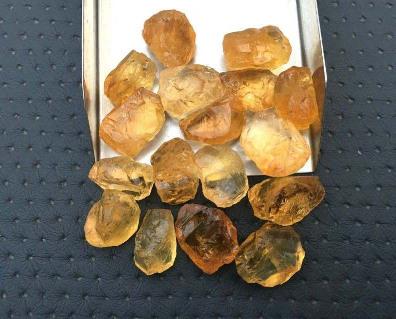 10 Pieces Natural Yellow Citrine Stone of Imagination Prosperity Untreated Gemstone Making Jewelry Wholesale Rough