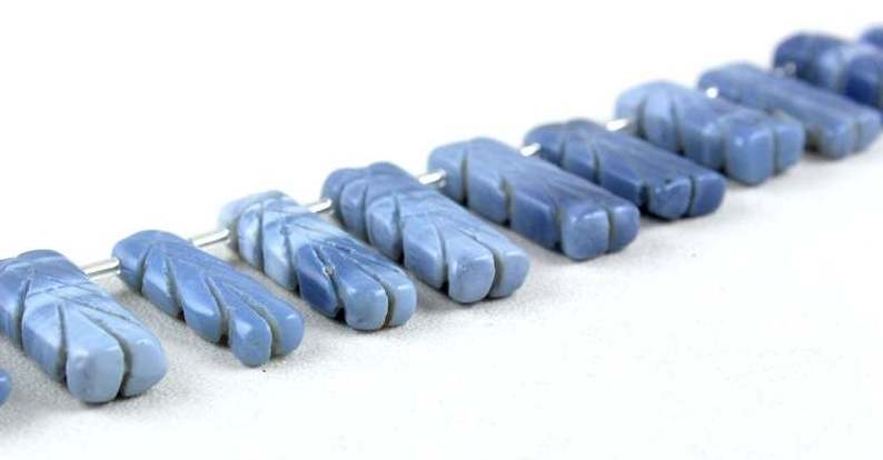 Top Quality Beautiful 19 Pieces Strand Natural Bolder Opal Gemstone Rectangle Shape Carving Cutting Beads Wholesale