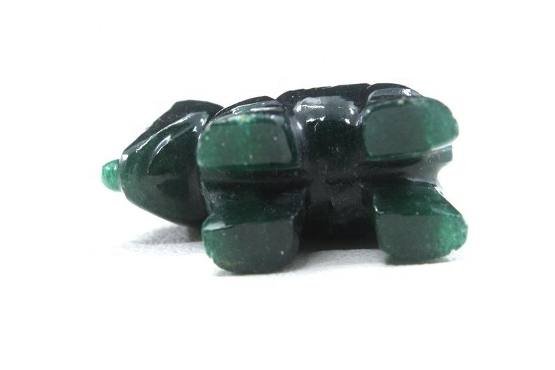 Beautiful 1 Pieces Natural Green Aventurine Loose Gemstone Carving Cutting Rhinoceros Shape Cabochons Making Jewelry