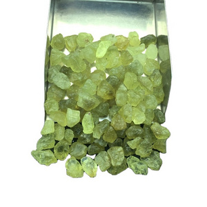 50 Piece Natural Green Garnet Untreated Loose Gemstone High Quality Indian Rough Wholesaler Making Jewelry Raw