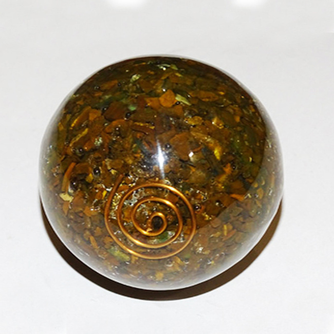 Yellow Jasper Orgone Ball Natural Healing Stone for Meditation & Positive Energy Gemstone Energy Gemstone