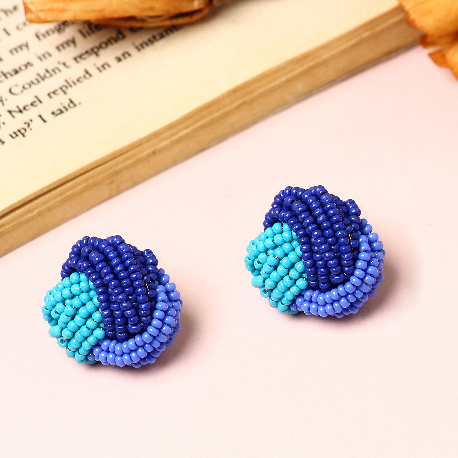 Handmade Ball Earring / modern Fashion Earring for women and girl online Embroidery Earring -  Shj-7246