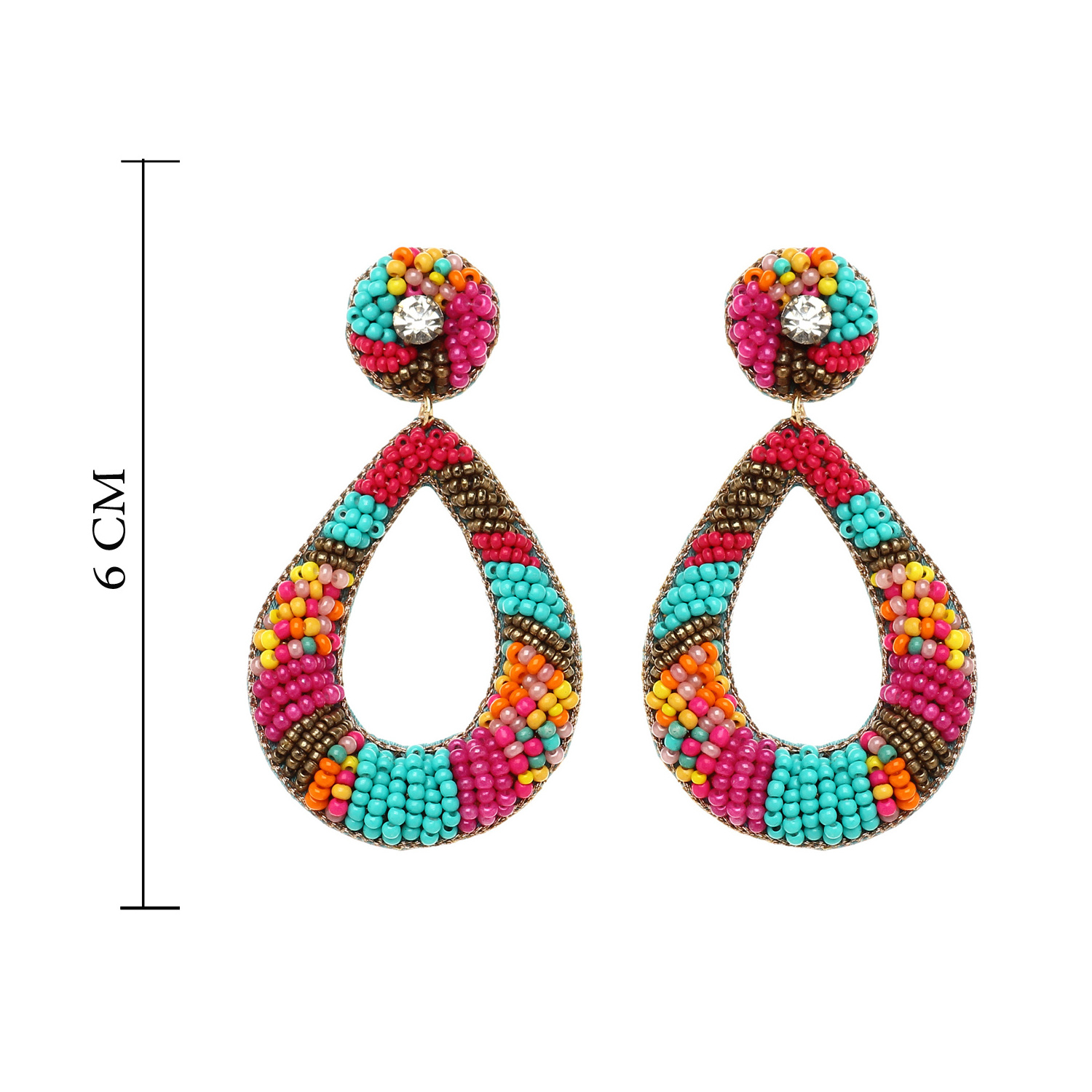 Trendy Handcrafted multicolor Earring  /Beautiful Tassel Earring/ Thread / Metal / Embroidery Earring -  SHJ-7137