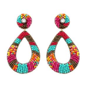 Trendy Handcrafted multicolor Earring  /Beautiful Tassel Earring/ Thread / Metal / Embroidery Earring -  SHJ-7137