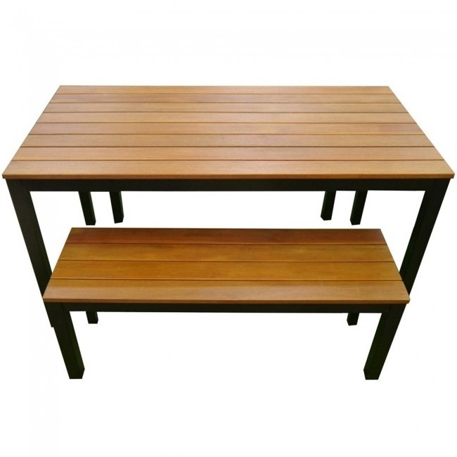 Beer BAr Garden Outdoor Table and Bench Seat Set old Teak wood