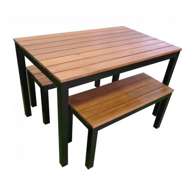 Beer BAr Garden Outdoor Table and Bench Seat Set old Teak wood