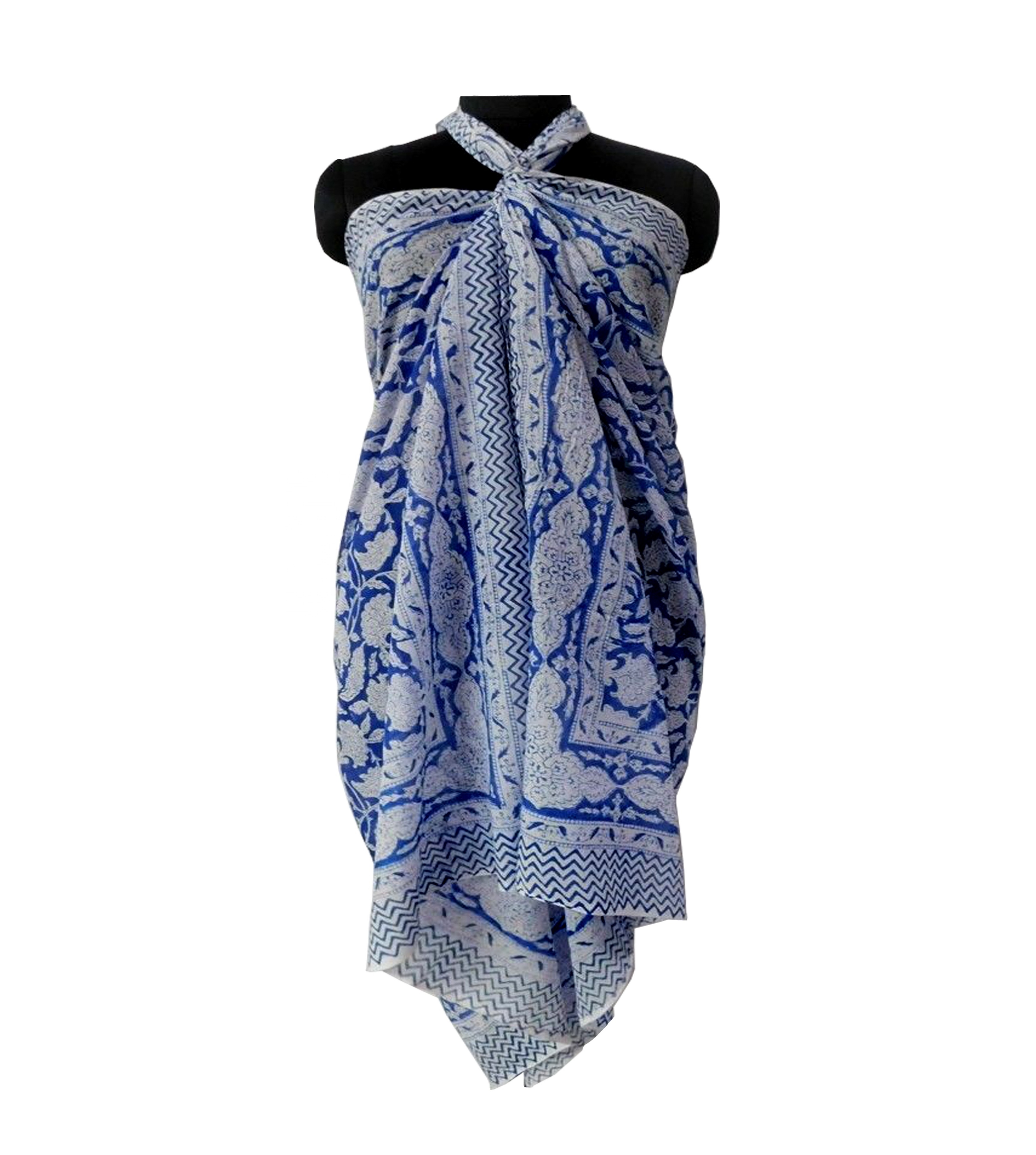 Modern Design Pareo Sarong and Floral Design Women Pareo Sarong in Cotton Fabric for Both Hot or Cold Weather