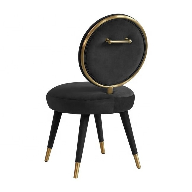 NEW LATEST MODERN DESIGN BLACK VELVET DINING CHAIR