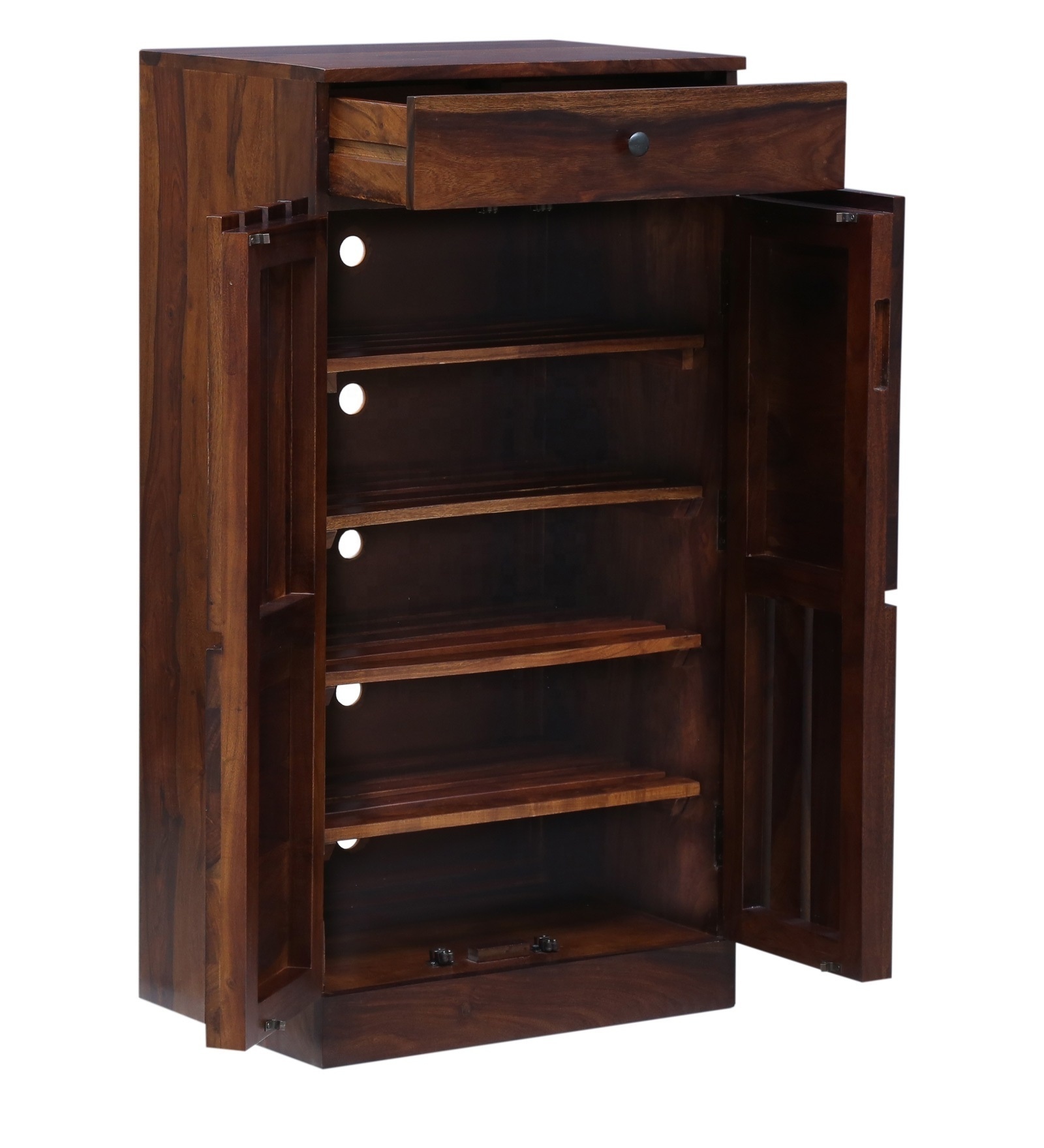 Industrial Solid Wood Shoe Cabinet