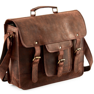 High Quality Pure leather Mans messenger bag Briefcase Satchel Tablet  Next Book computer Laptop and Document Bag