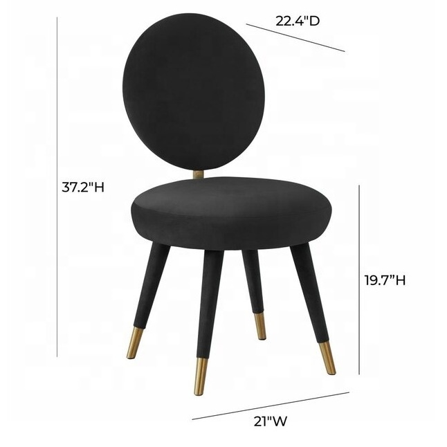 NEW LATEST MODERN DESIGN BLACK VELVET DINING CHAIR