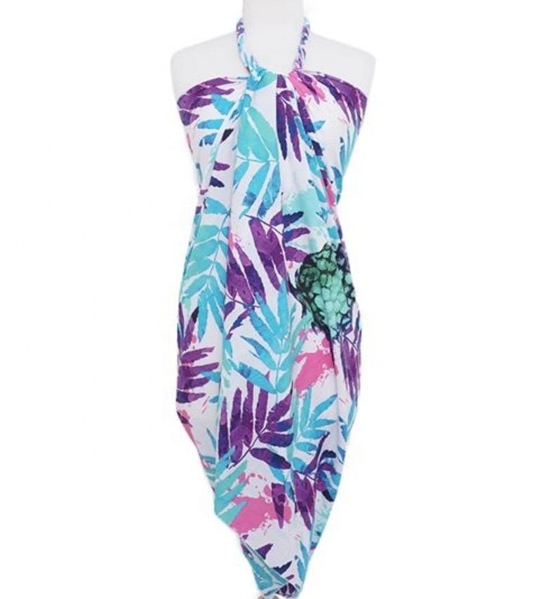 Modern Design Pareo Sarong and Floral Design Women Pareo Sarong in Cotton Fabric for Both Hot or Cold Weather