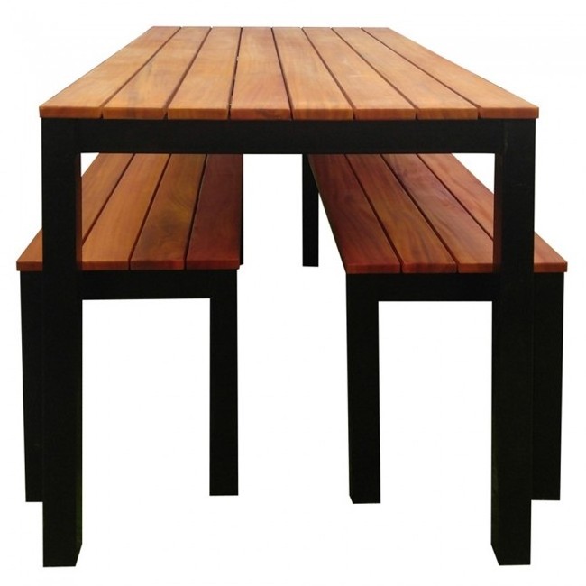 Beer BAr Garden Outdoor Table and Bench Seat Set old Teak wood