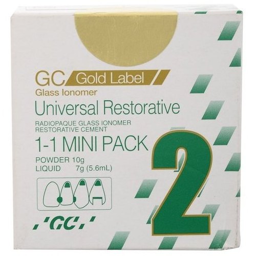 GC Gold Label 2 Universal Glass Ionomer Cement 10g Powder 7g Liq gc composite dental material