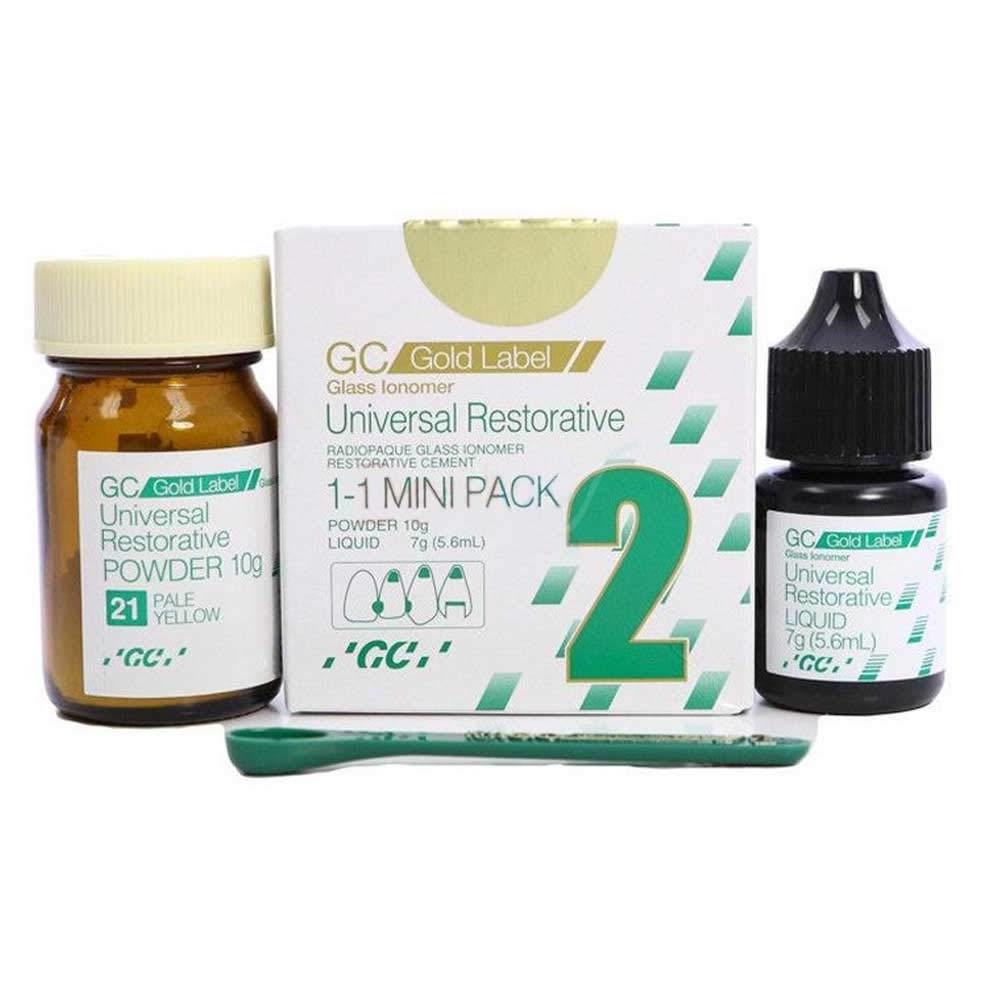 GC Gold Label 2 Universal Glass Ionomer Cement 10g Powder 7g Liq gc composite dental material