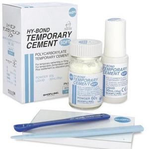 Hy-Bond Soft Temporary non eugenol polycarboxylate Dental Cement for crown fixation cavity preparation 60g/35g