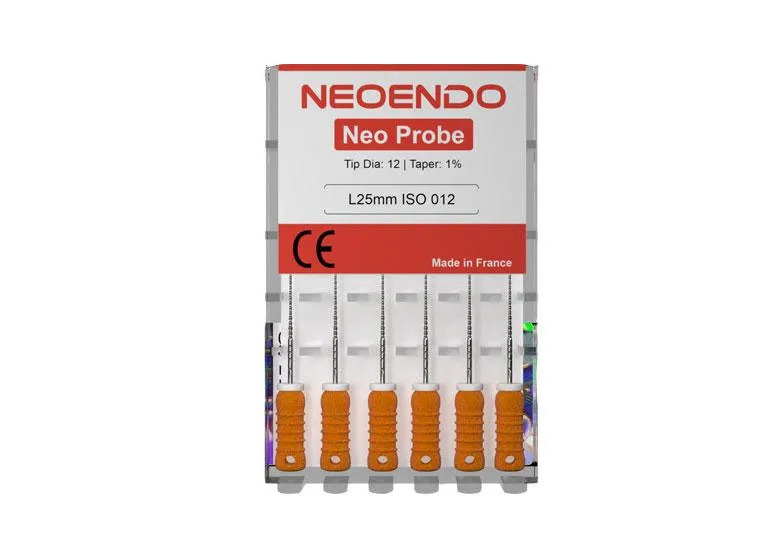 High Quality NeoProbe Endodontic Dental Root Canal Rotary NiTi  Instrument 25mm Size 12 Pack of 6