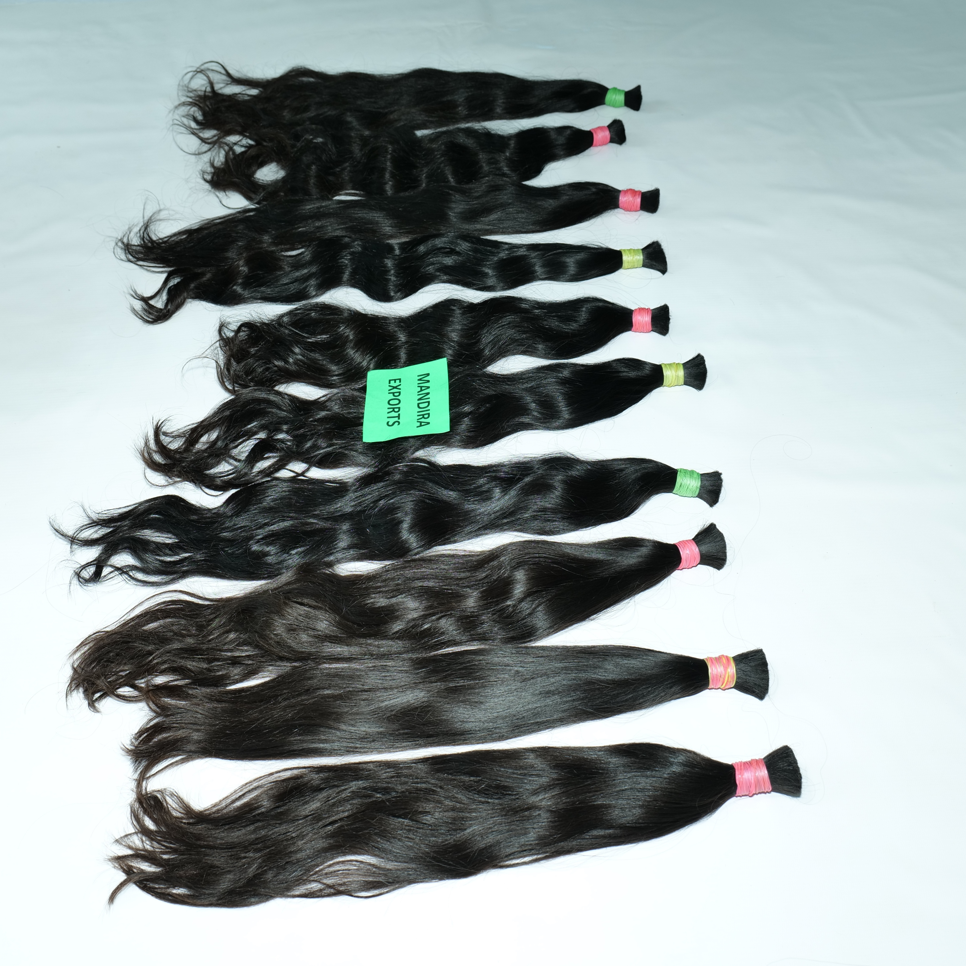 Cheap raw 100% natural none chemical processing  black color vendor bulk wavy indian temple Human Hair