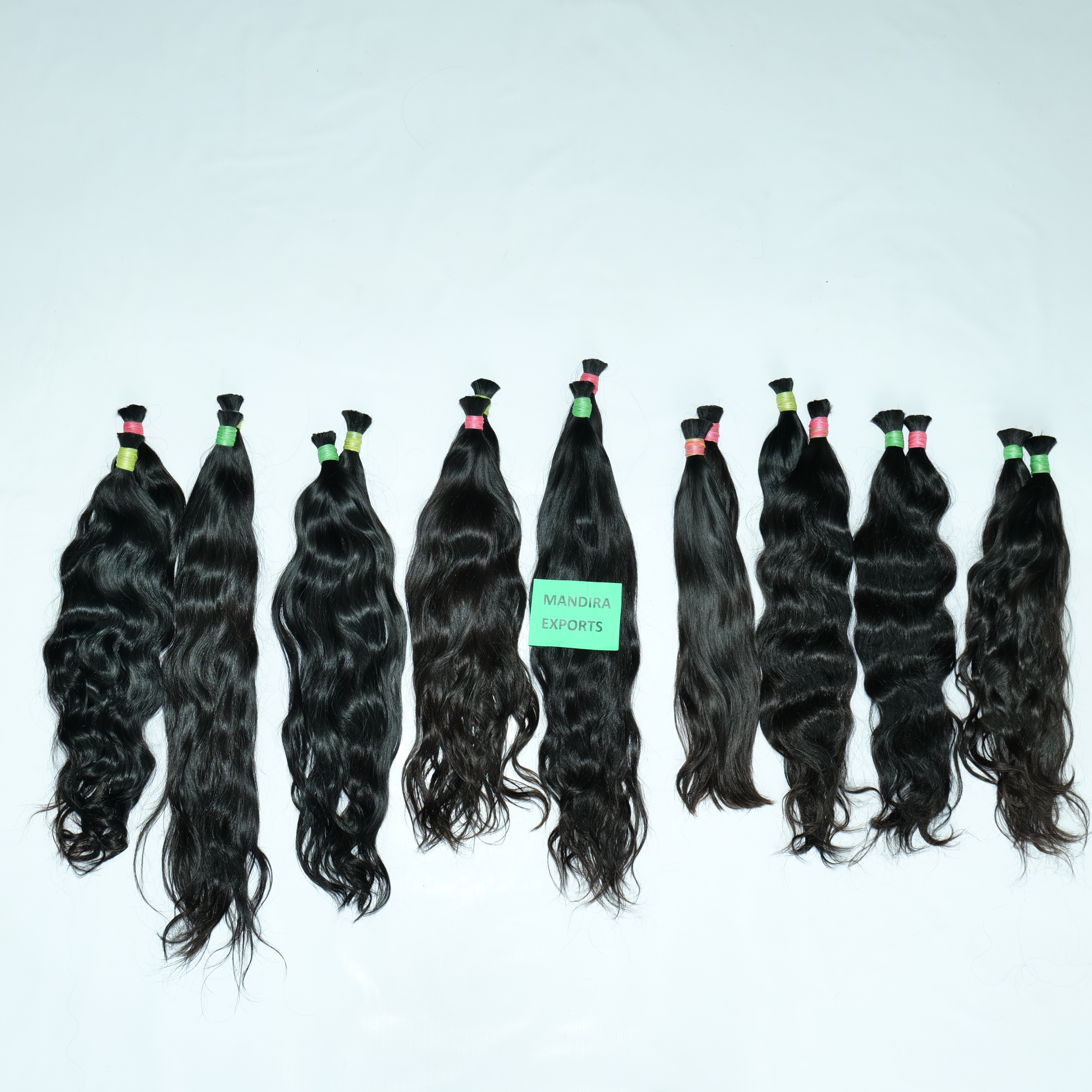 Cheap raw 100% natural none chemical processing  black color vendor bulk wavy indian temple Human Hair