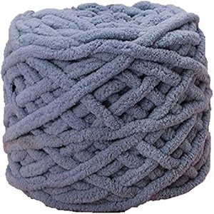 wholesale Cheap Price Super Chunky yarn Hand Knitting Yarn 2cm chenille chunky yarn for Knitted Blankets