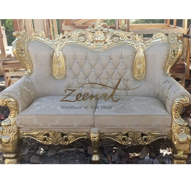 Royal Indian wedding sofa sets wooden carved wedding furniture sofa set stylish and modernly designed .