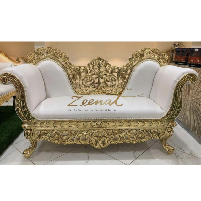 Royal Indian wedding sofa sets wooden carved wedding furniture sofa set stylish and modernly designed .