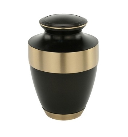 Top Quality Matte Black and Golden Memorial Urns Painted Finishing Design Pet Cremation Urns funeral urns from Indian Wholesale