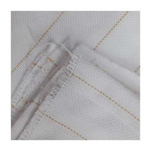 Hot Selling White Rug Punch Needle Monks Cloth For Hand Embroidery With Golden Line In Stock Items Reusable