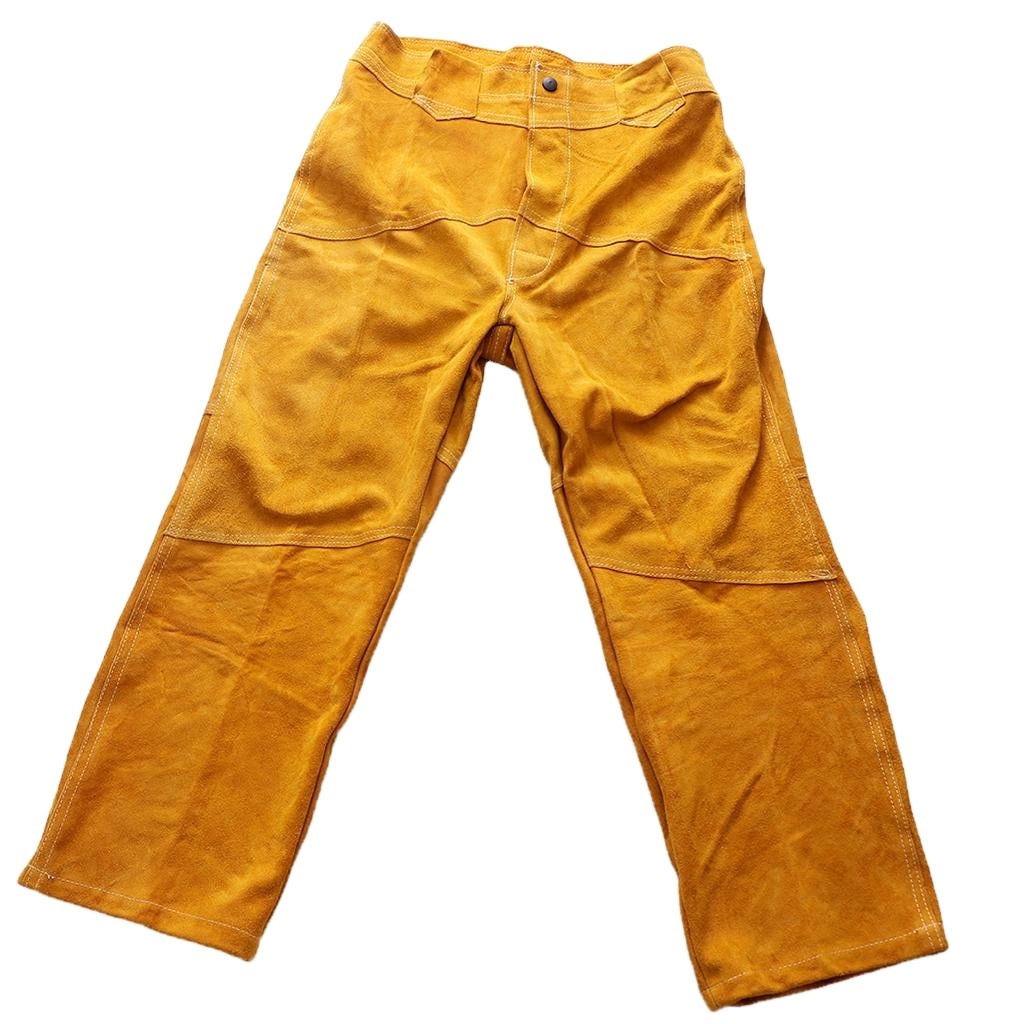 Wleding Pants Golden Brown Colour Many Sizes Fire Resistant Anti Heat Welding Clothing Suit With Kevlar Thread Work Protection