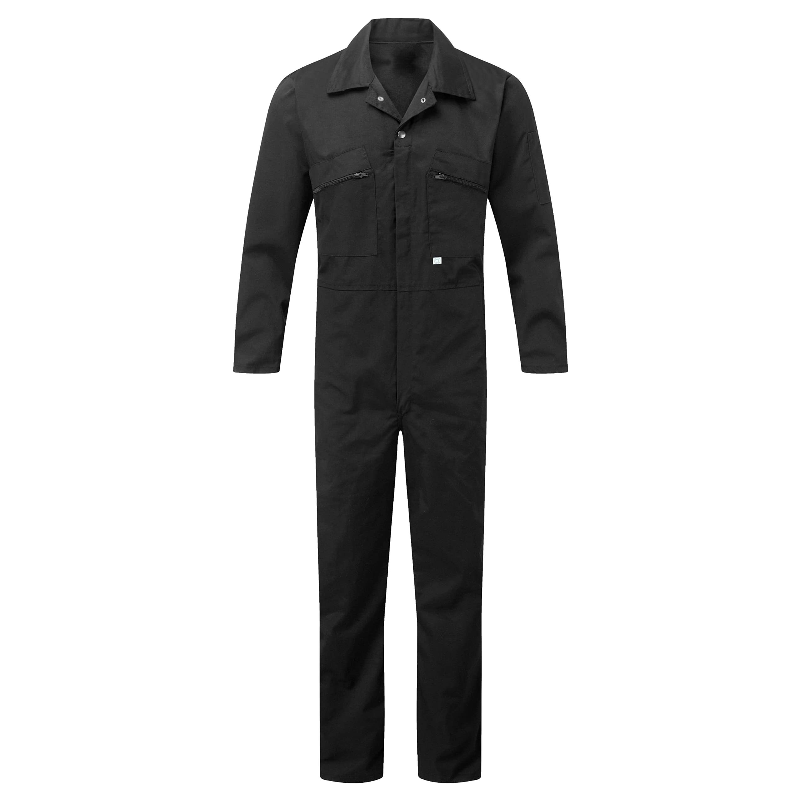 Black Coverall fire retardant clothing 100%cotton FR Hi Vis reflective workwear suit flame resistant industrial coverall For Men