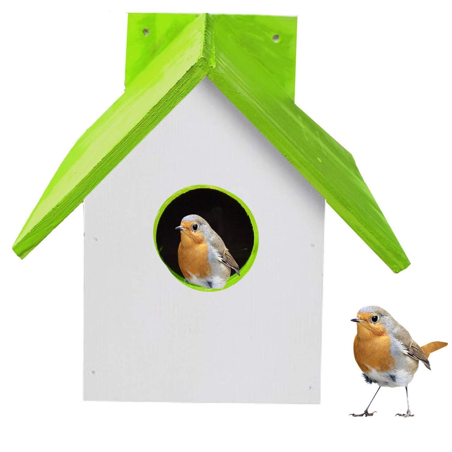 Wholesale Wooden Decor Bird House Nesting Box for Outside Wild Bird Watching Bird House from Indian Exporter