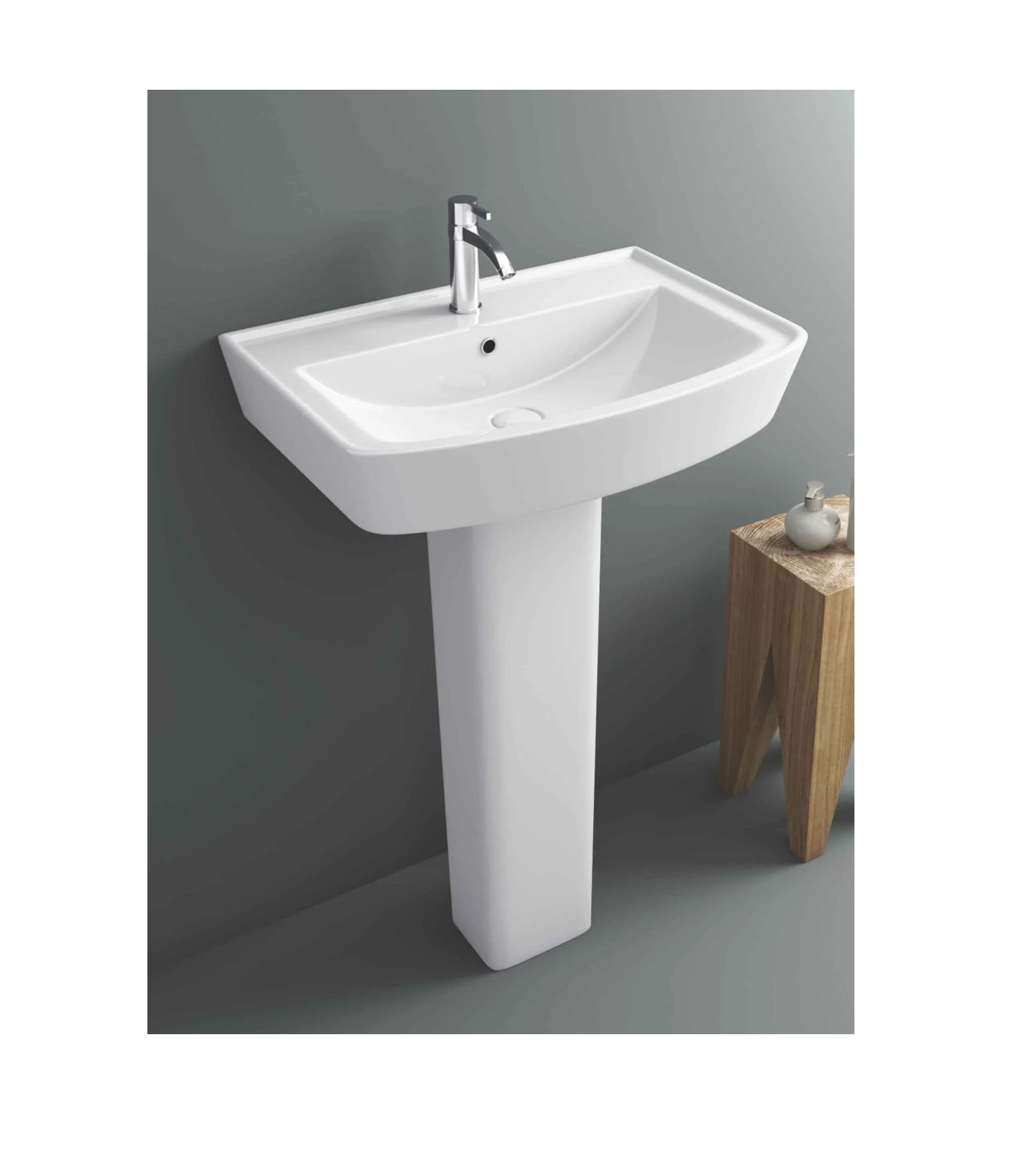 Standard Quality Ceramic Sanitary Wares Pedestal Basin for Bathroom at Bulk Price Pedestal Basin Ceramic