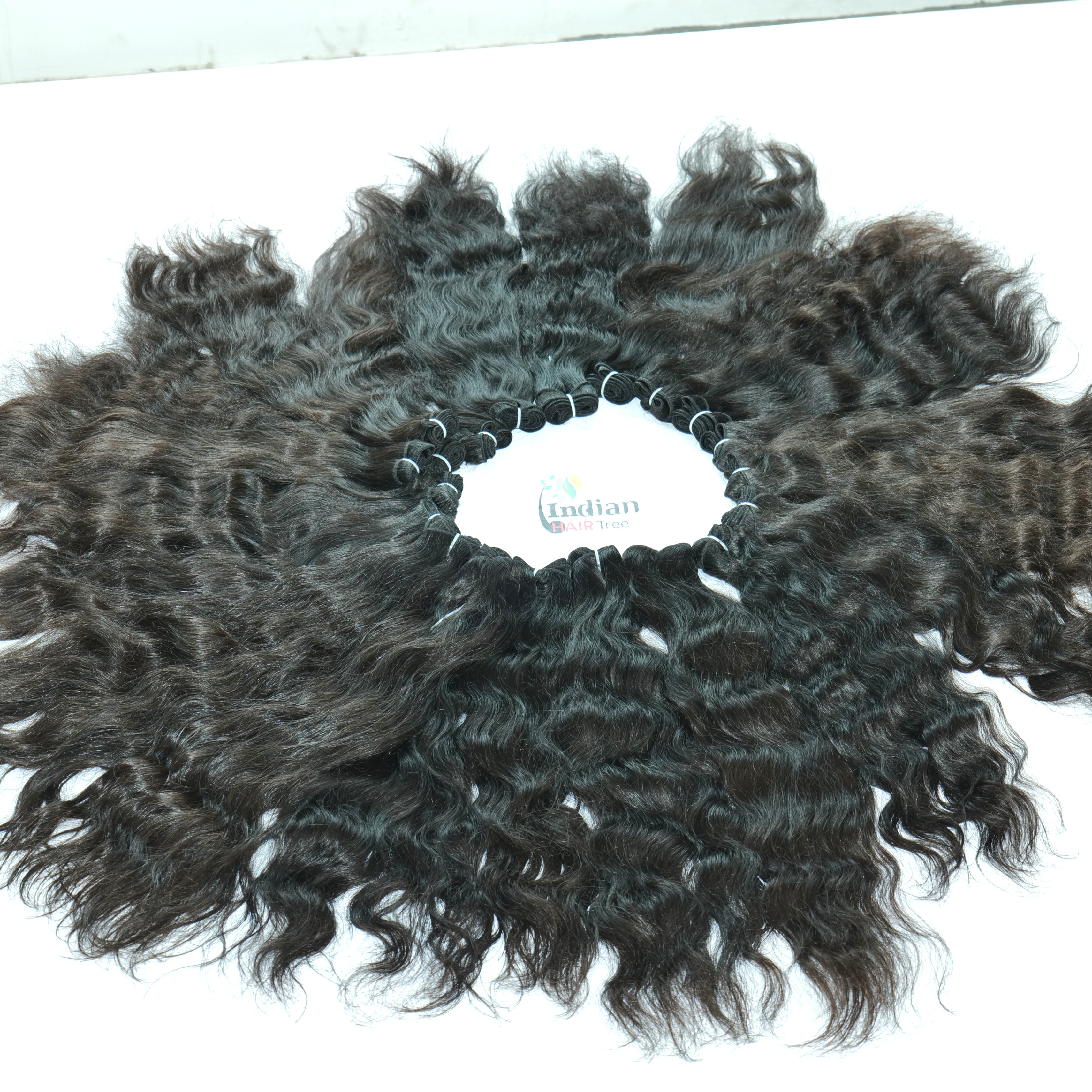 Wholesale kinky curly deep wave virgin machine double weft natural cambodian genius weft Human Hair