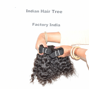 Raw Virgin Temple Unprocessed Natural Curly Bundles No Chemical Processed Indian Hair Extensions Human Hair