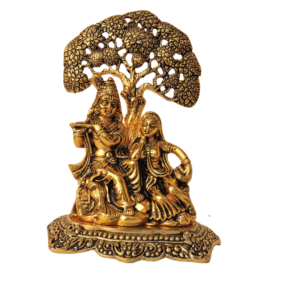 Custom Hand Crafted Small Lord Krishna Garden Statue Decor  Brass Metal Radha Krishna Statue manufacturer from india