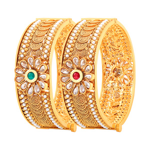 Copper Kundan Gold Plated Jewellery Bangles For Women