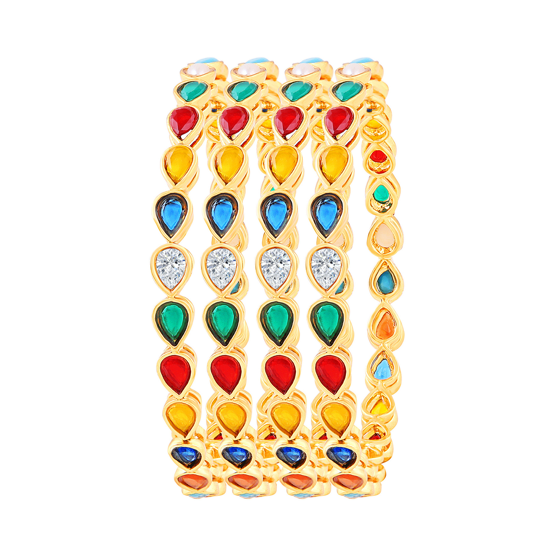 Copper Kundan Gold Plated Jewellery Bangles For Women