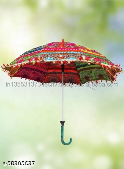 Embroidery Mirror Work Umbrellas For Decoration Wedding Decorative Umbrella Hanging Wedding Backdrops