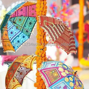 Embroidered Decorative Wedding Umbrella Sun Protection Parasols Sunshade Brolly Sun Handicraft Umbrellas