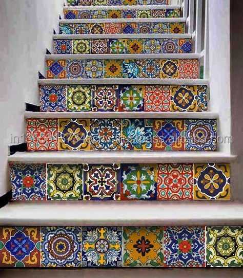 Handmade Ceramic Hand Painted Moosic Tiles For Home Decoration Living Room Wall Tiles Diwali Home Decor