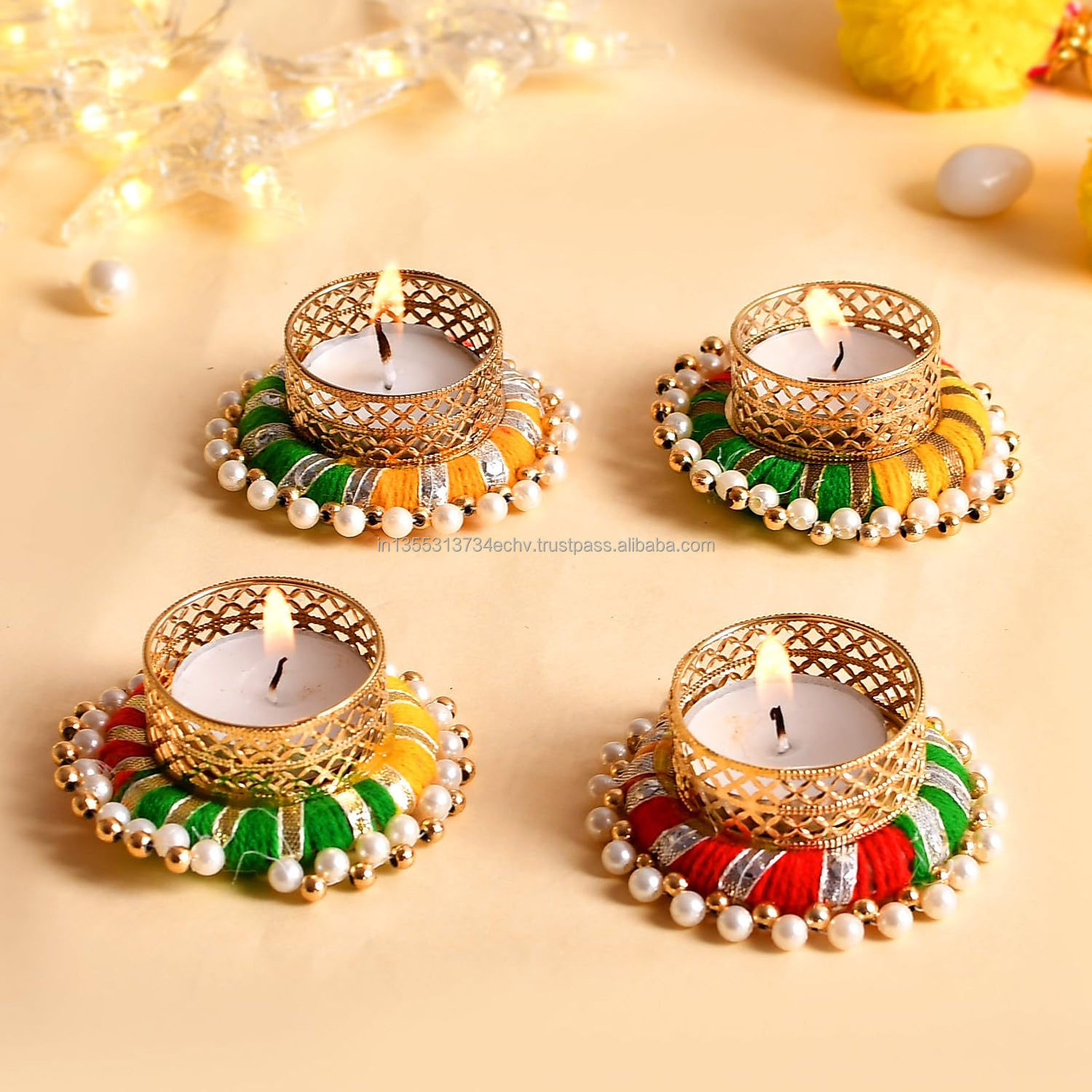 Handmade Small Decorative Tea Light Holder Candle Holder Diwali Decor Wedding decor Candle Holder