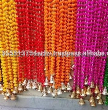 Indian Handmade Artificial Pompom Flower Garlands Wedding decor wreaths wall hanging garland string door hanging backstage decor