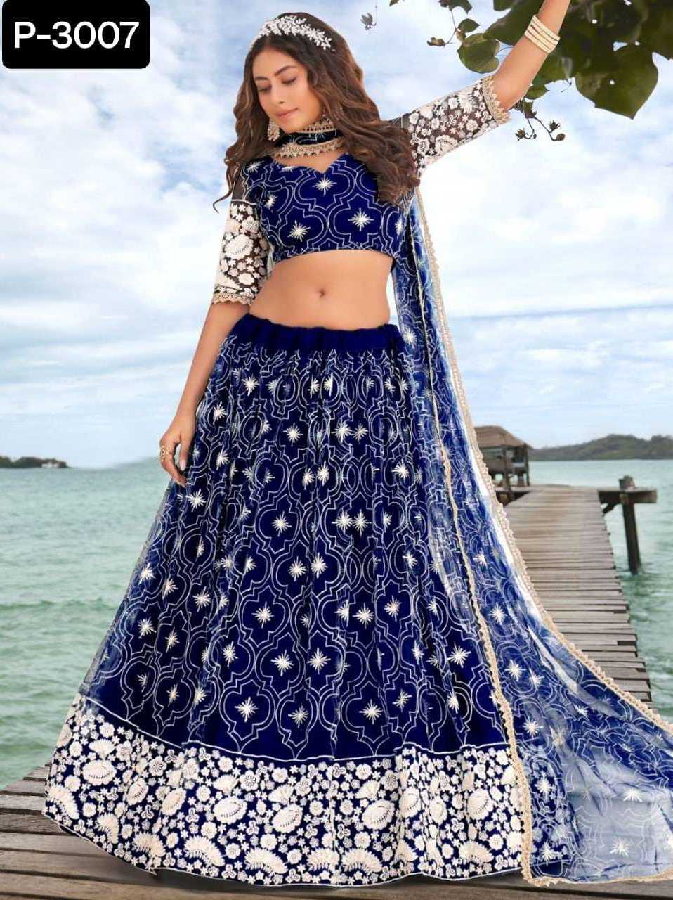 Bollywood Style Designer Wedding and Festival Wear Georgette Lehenga choli with Fancy Dupatta with Embroidery and Sequence Work