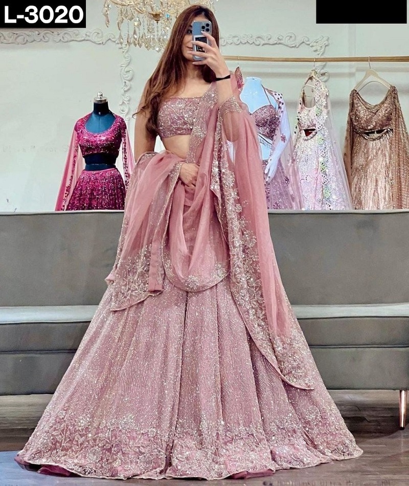 New Arrival Georgette Embellished with Beautiful Shimmer Dori Work Work Lehenga choli with Organza Dupatta for Women Wear Choli