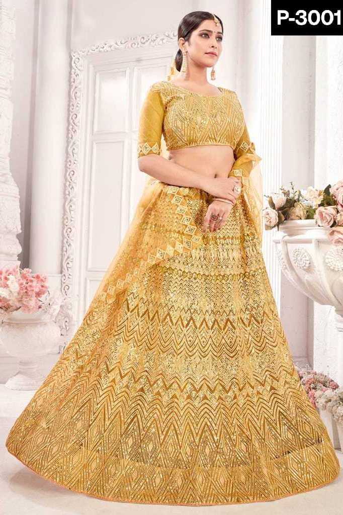 Indian Ethnic Wear Net with chain Work Lehenga choli and Both Side Chain Work Lace Border Dupatta Set for Women Wear Clothes